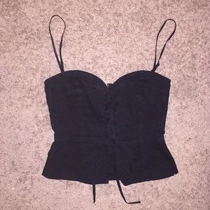 Wilfred corset top in black